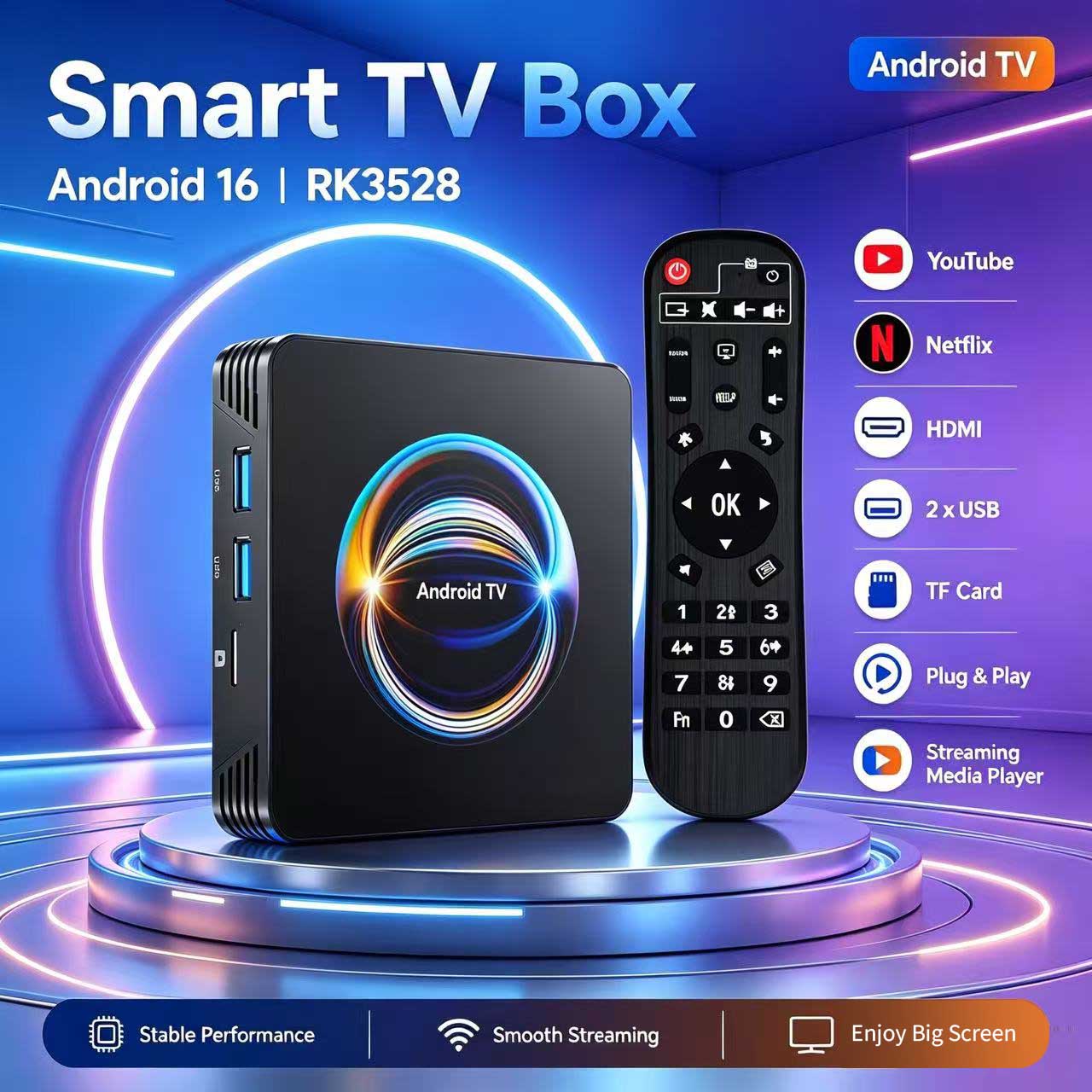 Khadas Vim4 8Gb - Boîtier TV Android 16 X66 RK3528